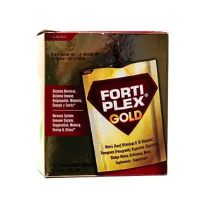 Fortiplex® Gold Energy Focus & Essential Minerals Dietary Supplement with Natural Extracts, Vitamin B, Energy Boost, Brain Health Support, 12 x 10 mL Sachets (120 mL Total), Energy Focus Supplement, Essential Minerals Supplement