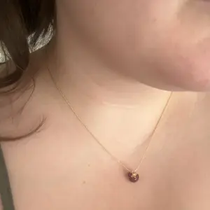 Vintage Garnet Pendant Necklace Earrings Set, Cute Design Copper Chain Jewelry for Women, All Season Party Style Accessories