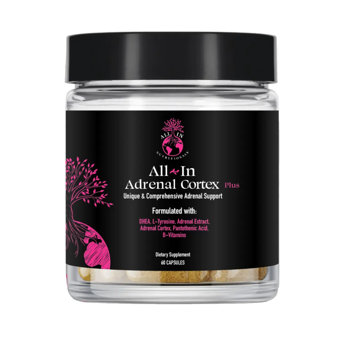 All-In Adrenal Cortex Plus - Reduces Stress - Supports Adrenal Health - 30 Day Supply - Dietary Supplement Fitness Healthcare - Edible, Natural