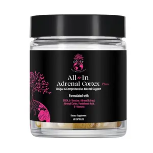 All-In Adrenal Cortex Plus - Reduces Stress - Supports Adrenal Health - 30 Day Supply - Dietary Supplement Fitness Healthcare - Edible, Natural
