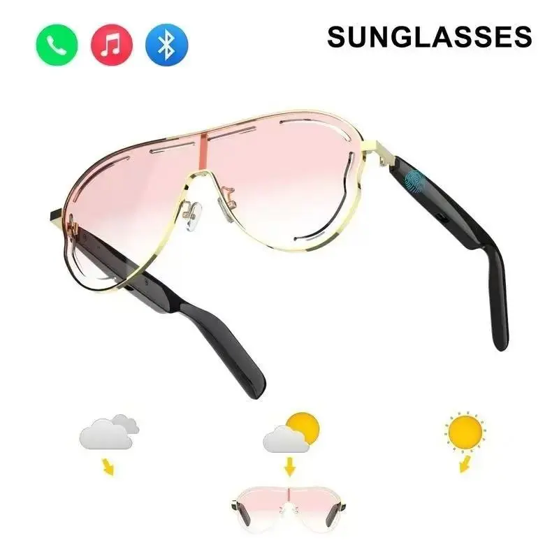 Smart Bluetooth-compatible 5.3 Translation Sunglasses, Hands-Free Phone Calls, Magnetic Wireless Wearable, UV Protection Polarized Lenses