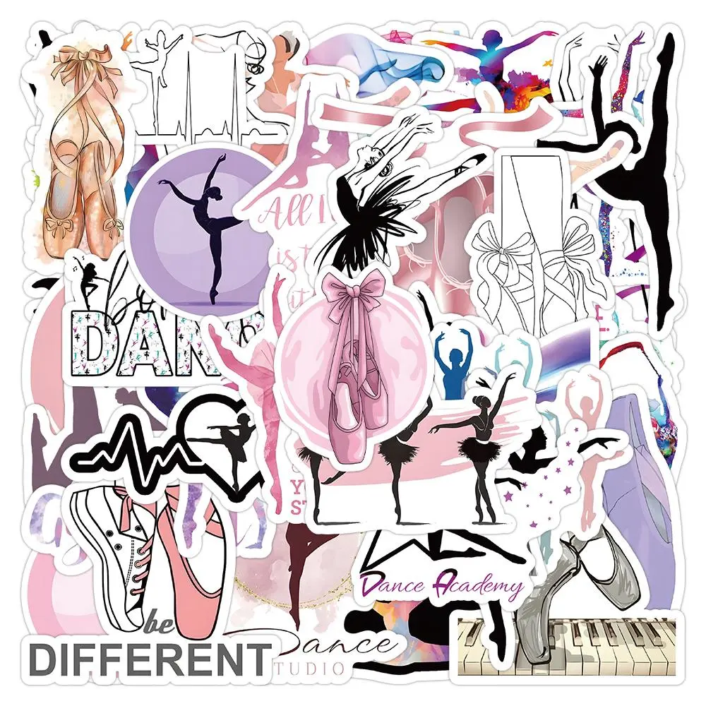 Dance Series Sticker, 53pcs/set Waterproof Decorative Sticker, DIY Creative Sticker for Phone Case, Laptop, Notebook, Helmet, Skateboard