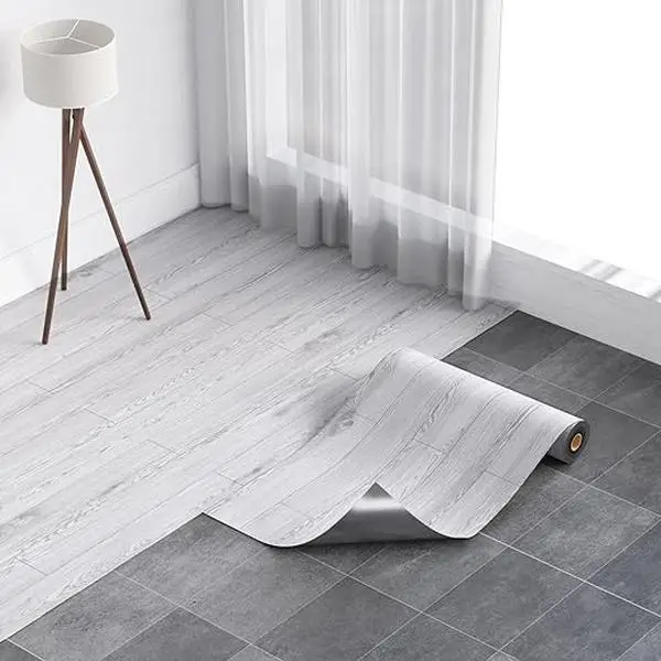 Homease Waterproof Peel & Stick Vinyl Flooring – Durable Non‑Slip Wood‑Look Tiles & Planks | Renter‑Friendly, Easy‑Cut DIY Floor Cover