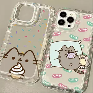 Cute Rainbow Pusheen Cat Phone Case For iPhone 17 16 15 14 13 12 11 Pro Max Plus Air - Top Fan's Phone Case Cover as Perfect Gift Get Ready for Halloween