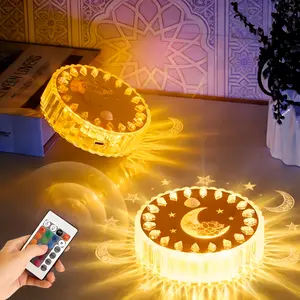 Smart USB Rechargeable Star and Moon Lamp, 16 Color Night Light with Human Sensing, Atmosphere Light for Living Room & Bedroom