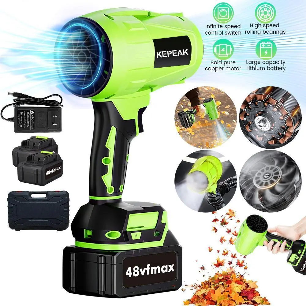 【BackToSchool】Rechargeable Cordless Air Duster, 850W High-Power Mini Blower with 1000g Thrust, 2 Batteries & Charger for Cleaning,for Valentine’s Day Gift