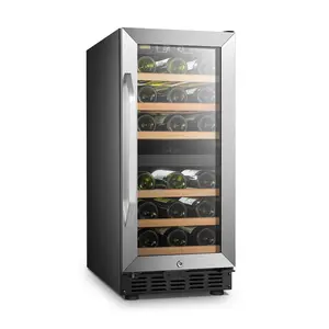 LANBO 28-Bottle 15" Dual Zone Wine Cooler