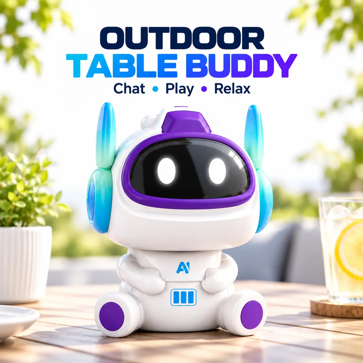 Mini Pocket AI Desktop Robot - Indoor Recreation Equipment with Voice Recognition, Interactive Dialogue, Recording, Singing, Dancing, Storytelling - Home-Office Gift