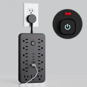 Us Plug 12-In-1 Multi-Functional Power Strip, Home Office Wiring Board, Durable & Safe Electrical Outlet Adapter, Ideal for Daily Use