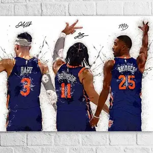 [NO FRAME] Jalen, Bridges, Josh, Knicks Prints Gift Wall Art Poster Unframed HD Print Home Office Decor Unique Trendy Christmas Gift