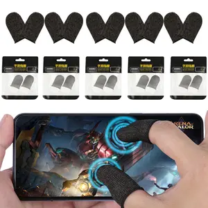 10PCS Mobile Phone Gaming Finger Sleeves, Finger Sleeves Compatible with All Touchscreen Devices, Smooth Feel, Anti-Sweat, 0.15mm Extremely Thin,