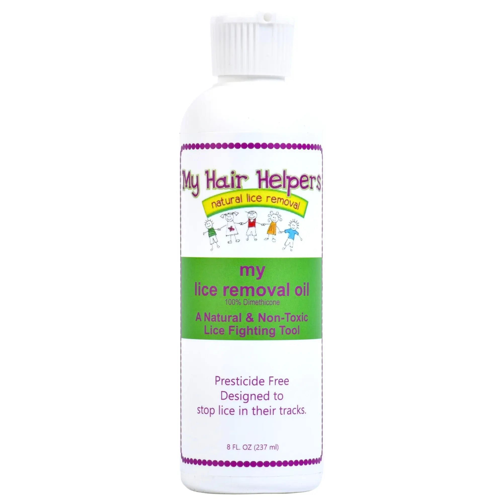 My Hair Helpers Dimethicone Lice Oil 8oz for 1-2 Children - Safe & Effective Solution for Head Lice Infestations