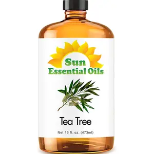Sun Essential Oils - Tea Tree Essential Oil 16Oz for Aromatherapy, Diffuser, Pest, Repellant Sun Essentials
