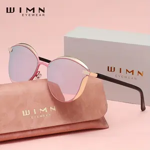 Women's Plastic Cat's Eye Statement Sunglasses - Eye-Shaped Fashion Eyewear, Photography Prop with Included Compact, Eye-Shaped Women's Sunglasses, Statement Women's Sunglasses