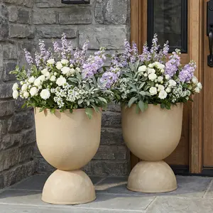 18.3 Inch Tall PE Tumbler-shaped Planter Pots (Set of 2)