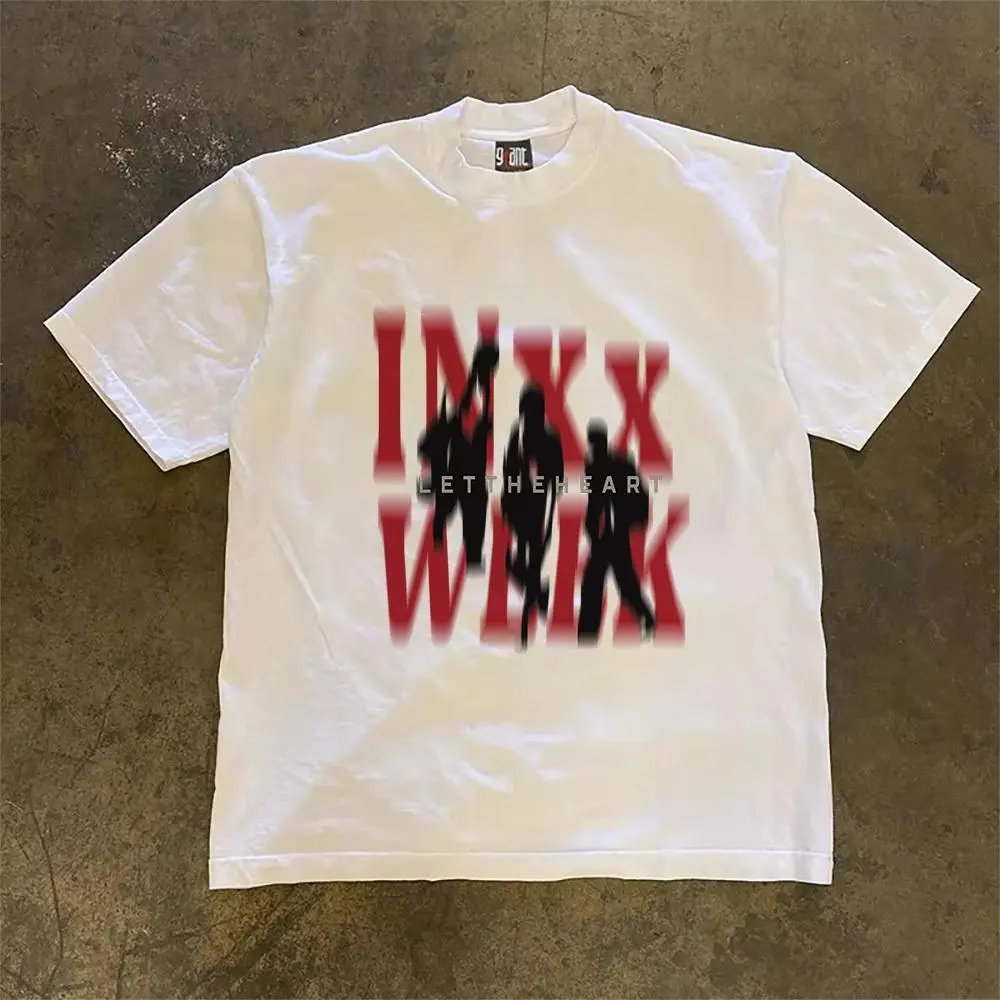 Unisex 100% Cotton Thick Aesthetic Black Shadow Blur Print T-Shirt, Vintage Streetwear Short-Sleeve Top, Wrinkle-Resistant Cargo-Inspired Trendy Casual Menswear Tee, SKU zmxqtrplav