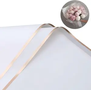 Flower Bouquet Wrapping Paper,  Flower Paper Wrap, Black Korean Paper for Bouquets Floral  Packaging Florist Supplies, 20 Sheets (White)