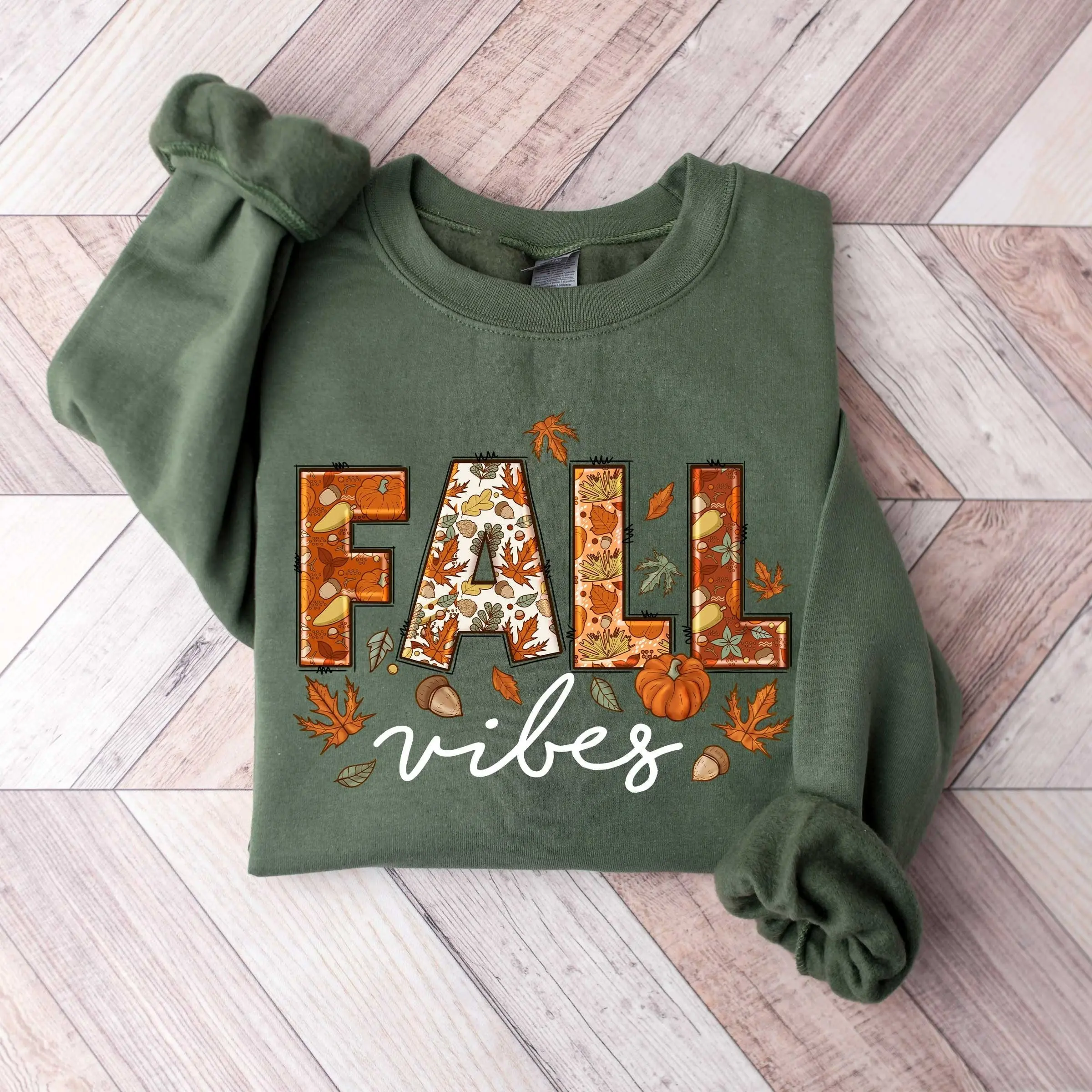Fall Vibes Sweatshirt, Pumpkin Season Sweater, Thanksgiving Tshirt, Halloween Shirt, Fall Apparel, Autumn Hoodie, Thanksgiving Gifts - AL