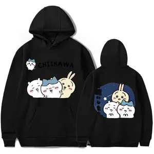 CUTE Chiikawa Hoodies Lovely Chiikawa Printed Long Sleeve Sports Sweatshirt Unisex design for goth Harajuku streetwear lovers Stylish Hooded Pullover Sweatshirt Anime graphic lover Gift for Birthday Valentine's Day Christmas