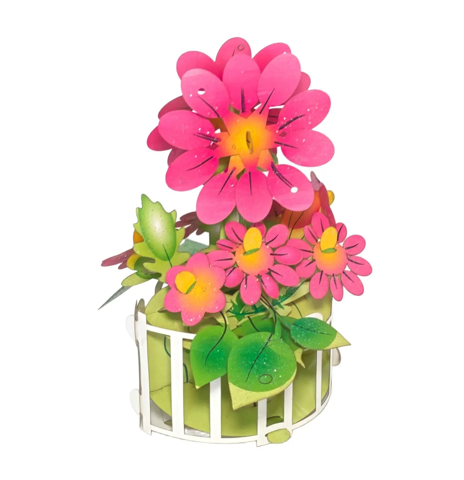 Pink Fall Flowers  Popup card #21