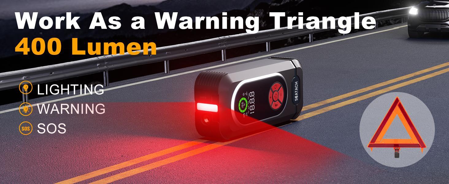 6000A Jump Starter with Air Compressor, Car Battery Jump Starter Portable (10.0 Gas/10.0L Diesel), 150 PSI 12V Car Battery Jump Box with Tire Inflator, Jumper Cables, LED Light, LED Display