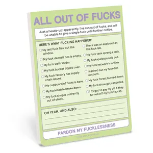 All Out of Fucks Nifty Note