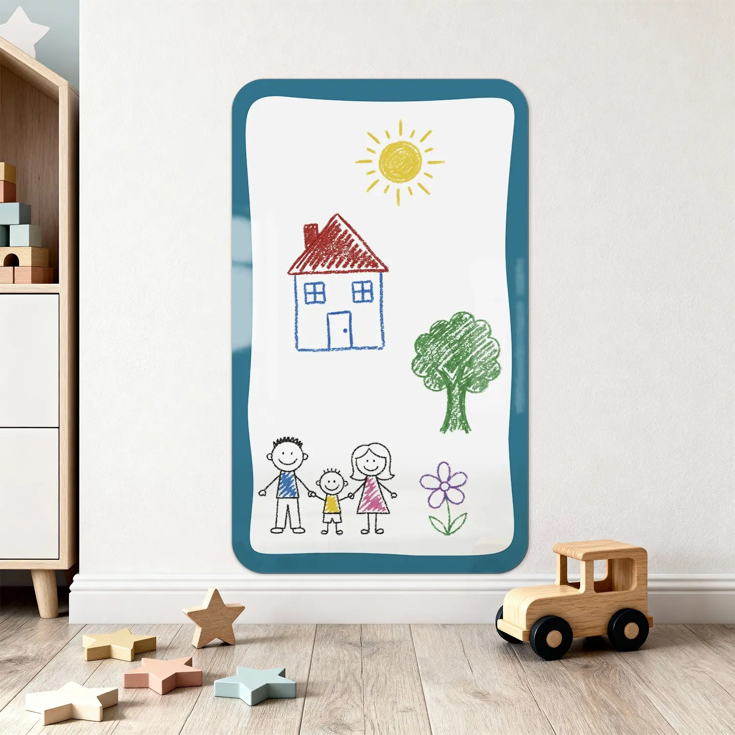 Magnetic Whiteboard Stickers Set, Self Adhesive & Removable, Includes 40x67cm Panels, Ideal for Kids' Room Decor, Office Use