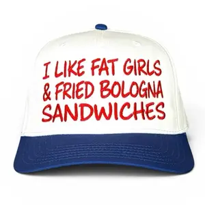I Like Fat Girls & Fried Bologna Sandwiches Trucker Hat, Funny Trucker Cap, Vintage Mesh Snapback Hat, Country Graphic Hat, Gift for Him