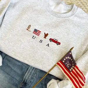 USA Icons Crewneck Sweatshirt  America Sweatshirt  4th of July crewneck1