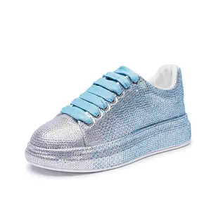 2026 trendy fashion night sky gradient color rhinestone thick-soled casual women's trendy shoes, comfortable and versatile, unisex