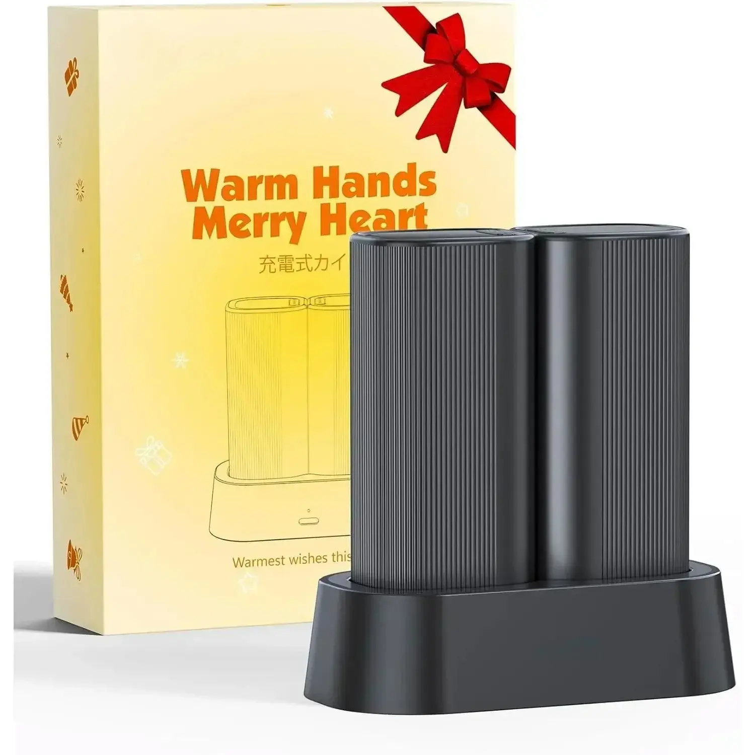 2-Pack Rechargeable Hand Warmers, 10000mAh Magnetic Pocket Heaters with 360° Instant Heat, 4-Temperature Precision Control, All-Day Warmth for Camping, Golfing, Skiing, Golf Accessories for Friends, Family Hunting Companion, Aluminum, Commuting, Winter Sp