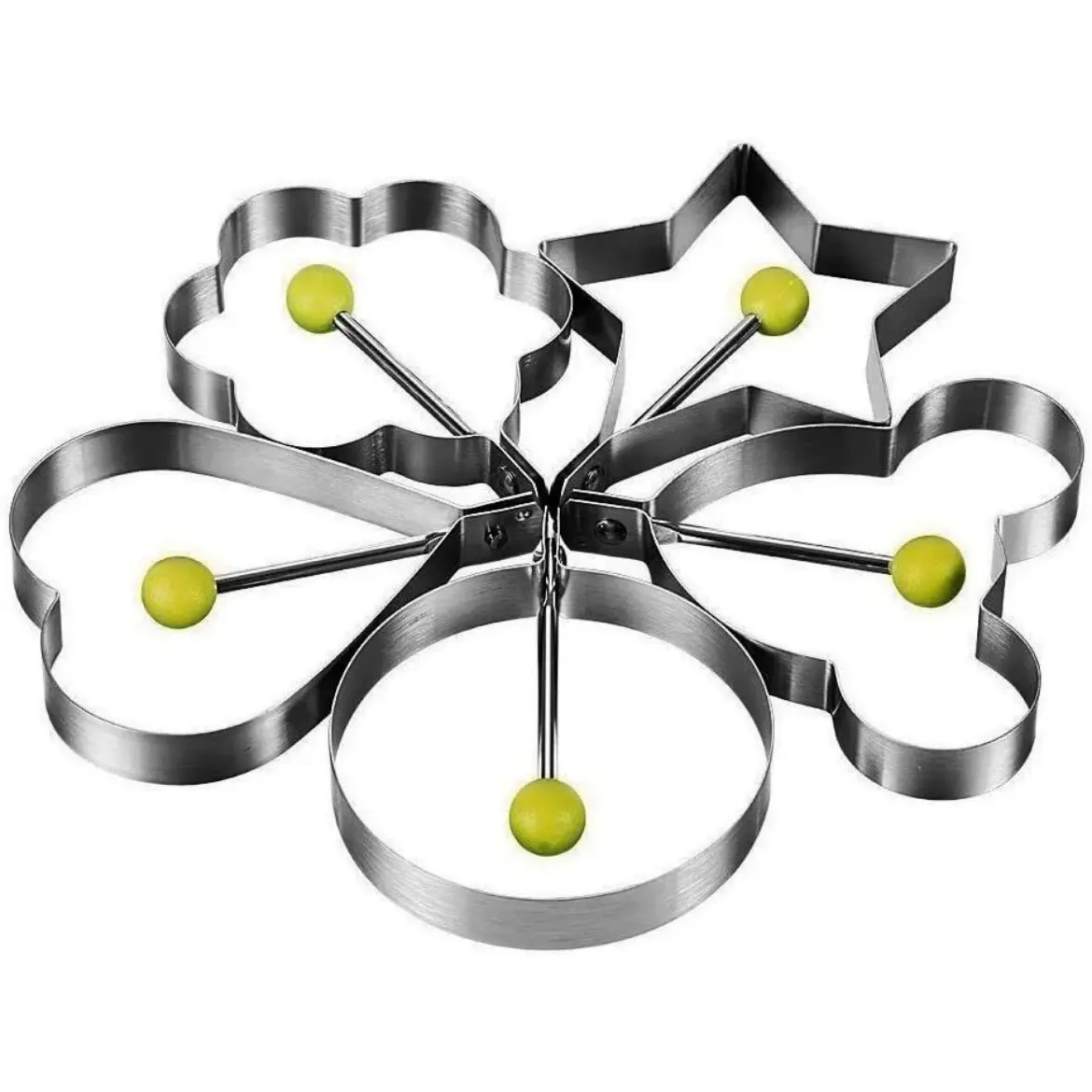 4Pcs Fried Egg Non Stick Stainless Steel Pancake Ring Mold Cooking Kitchen Tools