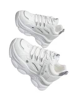 Women's High-Top Thick Sole Sneakers, Self-Increasing Height Design, Versatile and Not Picky About