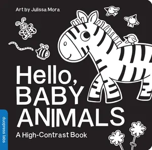 USED-Hello, Baby Animals: A Durable High-Contrast Black-And-White Board Book for Newborns and Babies by Duopress Labs (Board book)