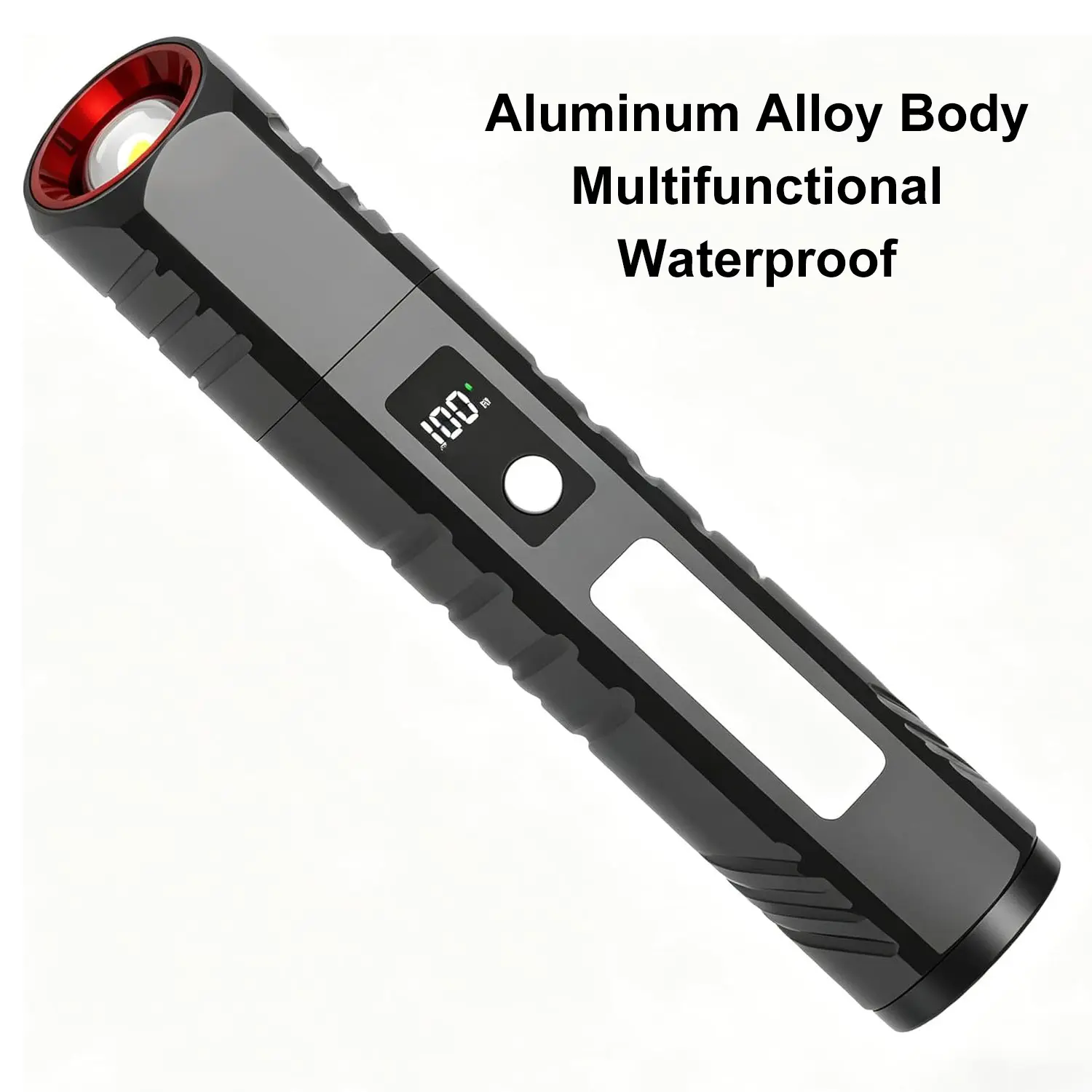 Rechargeable LED Flashlight, 5000 Lumens High Bright Tactical Flashlight with COB Work Light, 5 Modes, IPX6 Waterproof, Zoomable for Camping Hiking Emergency, Gift for Men