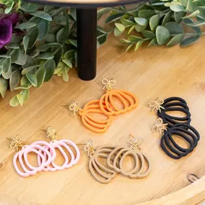 18K Pumpkin Bow Dangles