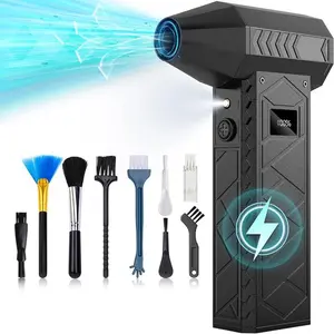 Compressed Air Duster-110000RPM Super Power Electric Air Duster, 3-Gear Adjustable Mini Blower with Fast Charging, Dust Blower for Computer, Keyboard, House, Outdoor and Car