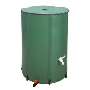132 Gallon Folding Rain Barrel | Garden Watering & Window Cleaning | 500D PVC Collapsible, Debris Screen, Mold Resistant