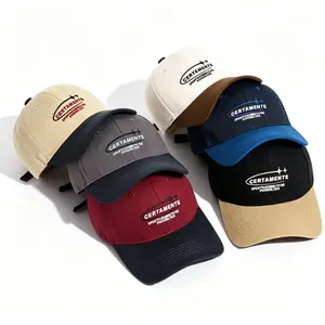 NXCUI CERTAMENTE Embroidered Two-Tone Baseball Cap for Men Women, Adjustable Washed Cotton Dad Hat