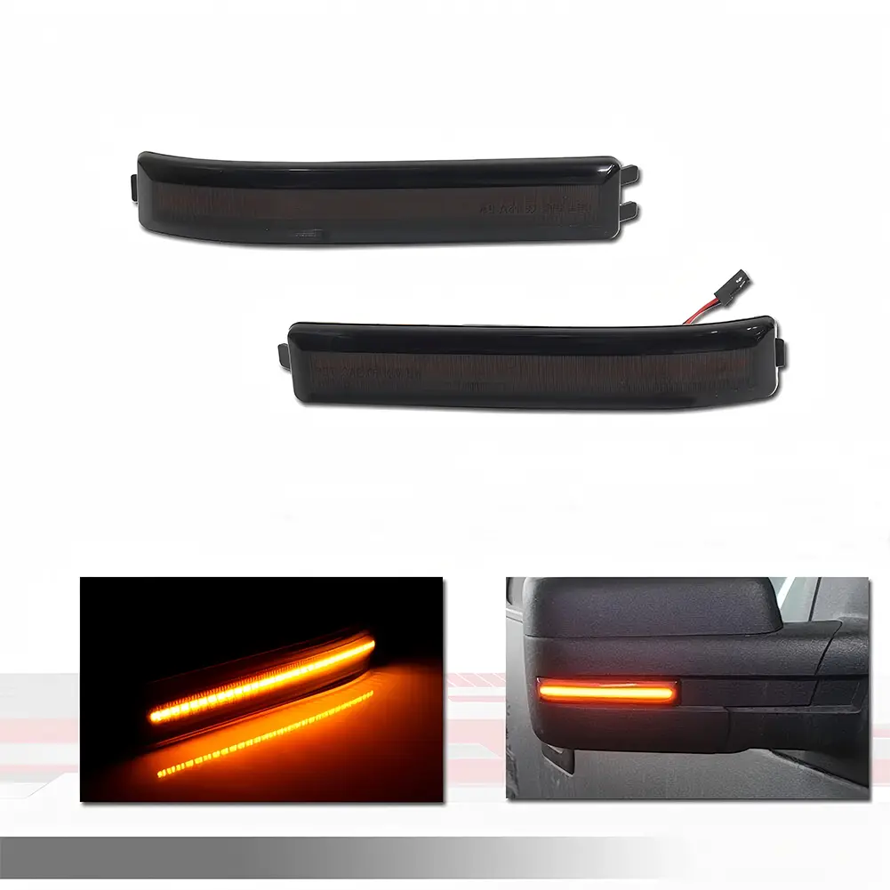 2PCS LED Side Mirror Reflector Indicator Turn Signal lamps Light For Ford F-150 Raptor,Replace OEM  9L3Z-17E748-BA (RH) 9L3Z-17E749-BA (LH) 9L3Z-17E748-AA (RH) 9L3Z-173749-AA (LH)