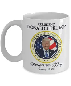President Trump Mug Inauguration Day Coffee Cup Commemorative Trump Mug No 47 Election 2024 Keepsake Coffee Mug Birthday Ceramic