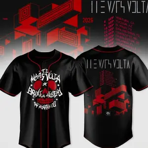 The Mars Volta Tour 2026 Baseball Jersey – Concert Shirt, Progressive Rock Band Merch, Unisex Streetwear Fan Outfit