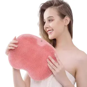 Bathroom Foot Scrubber with Non Slip Suction Cups Wall Mounted Massage Pad Improve Circulation Soothe Achy Feet Home Use Storage Rack Organizer