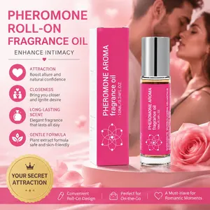 Women's Roll-On Pheromone Perfume, Travel Size, Enchanting Fragrance, Long-Lasting Fragrance Oil, 0.34 Fl Oz (10Ml), Ideal for Daily Use & Gifts，Floral Woody Fragrance, Boost Confidence, Enhance Relationship Sweetness