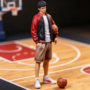 One Piece Slam Dunk Mitsui Hisashi Figure, Casual Outfit with Basketball Court Background，Slam Dunk Mitsui Hisashi Action Figure, Premium Edition for Fans & Collectors，Mitsui Hisashi "Shohoku" Figure, Slam Dunk Merchandise with Basketball Prop