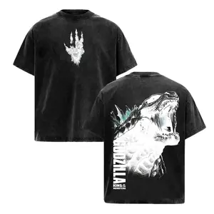 Godzilla Vintage Washed Graphic T-Shirt - Oversized Mens Streetwear Cotton Apparel Gift for King of the Monsters Fans