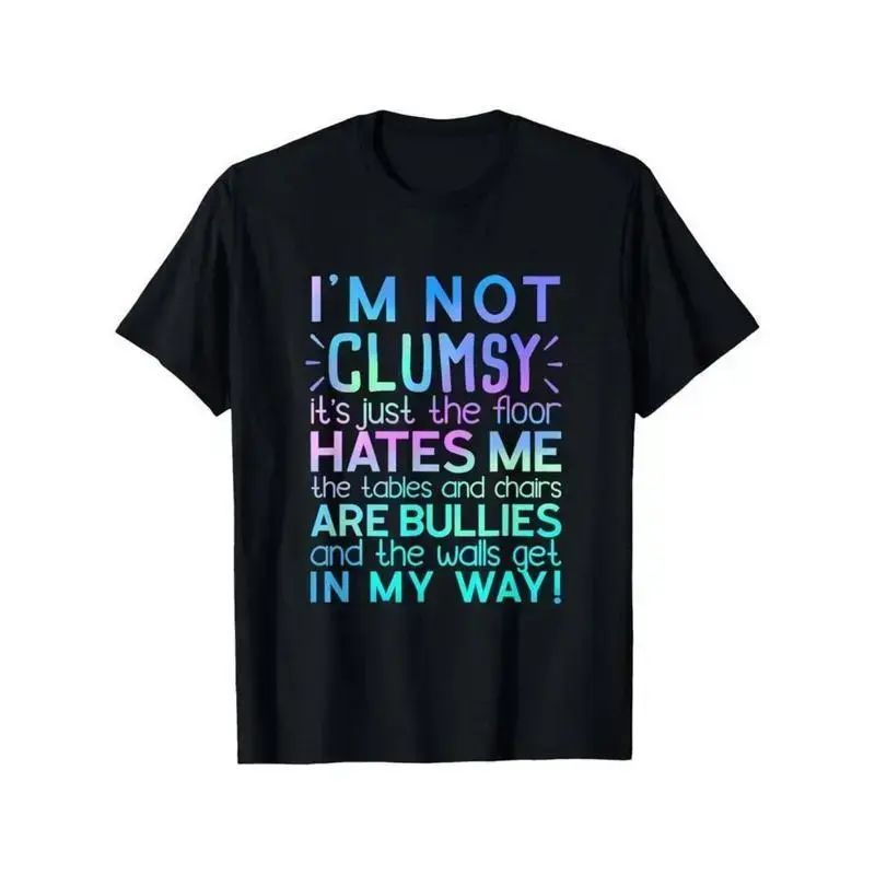 Summer t Shirts I'm Not Clumsy T Shirt Funny People saying Sarcastic Gifts T-Shirt, Trendy Cotton Tops Short SleeveC516
