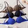 Women's Comfortable Backless Push-Up Leopard Print Bra Set, Removable Straps, Underwire Support, 3-Piece Pack, Casual Everyday Wear, Leopard Pattern Bra, Underwear