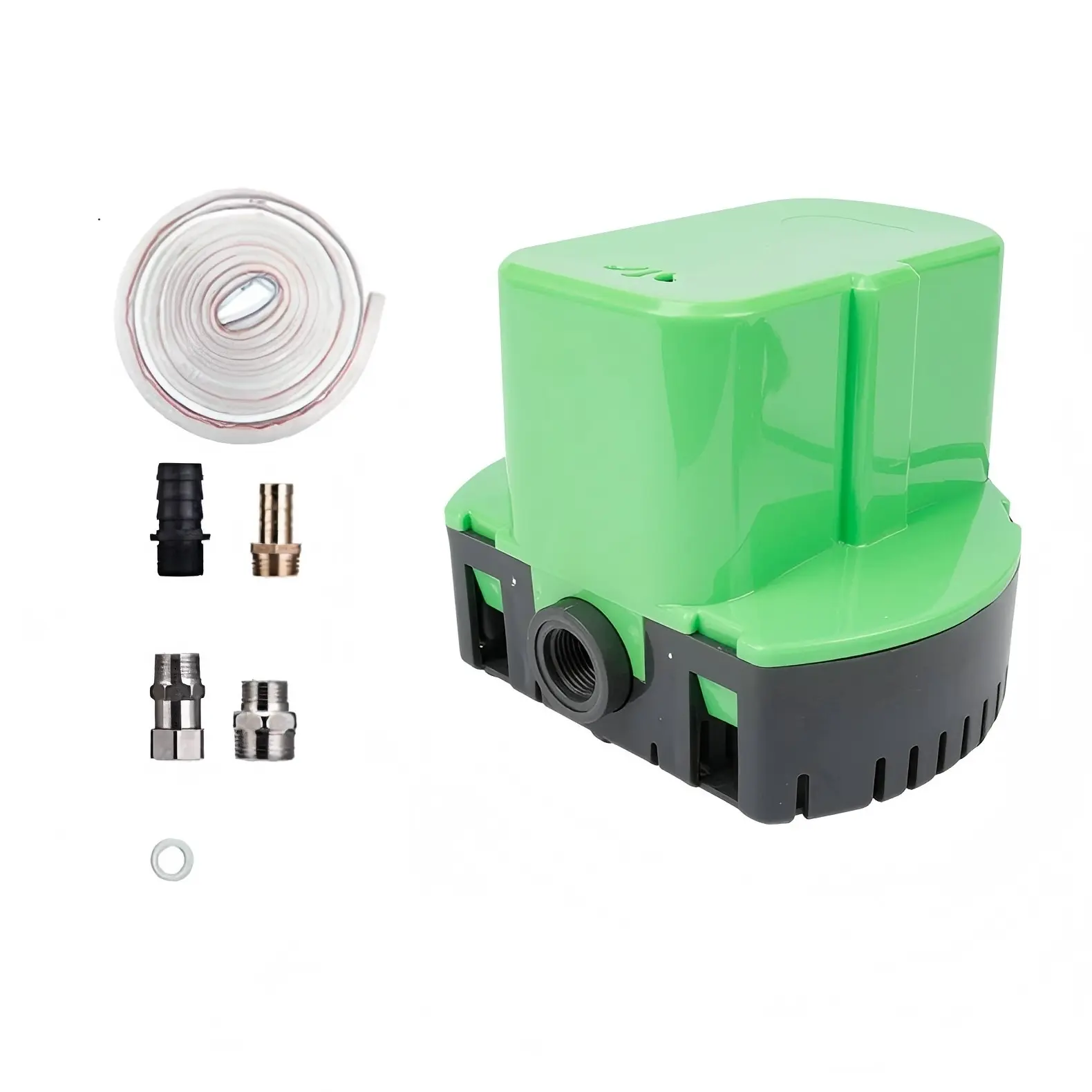 Automatic Pool Cover Pump, Submersible Pool Cover Pump 1200 GPH | Sump Pump for Pool Draining, 16 FT Drainage Hose, 25 FT Power Cord, 4 Adapters