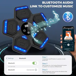 Boxing target, musical boxing machine, training punch equipment, wall mounted boxing machine, boxing exercise machine, gift giving, summer sports, target for home training boxing, plays music and connects to musical boxing machine